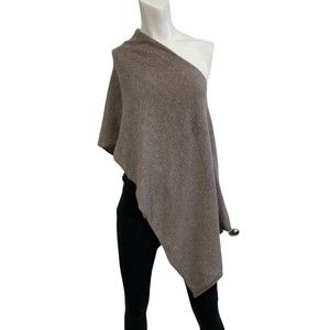 RACHEL ZOE 100% Cashmere Topper Brown One Size